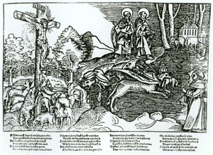 Cattolicesimo romano e luteranesimo a confronto, c.1520-21 da German School